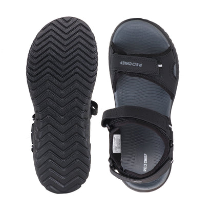 RC SPORTS Black Sandal for Men SM804 001