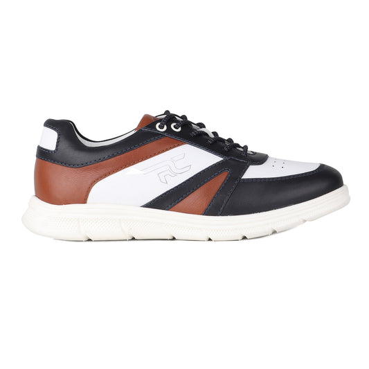 REDCHIEF White/Blue Leather Casual Derby for Men RC3950 157