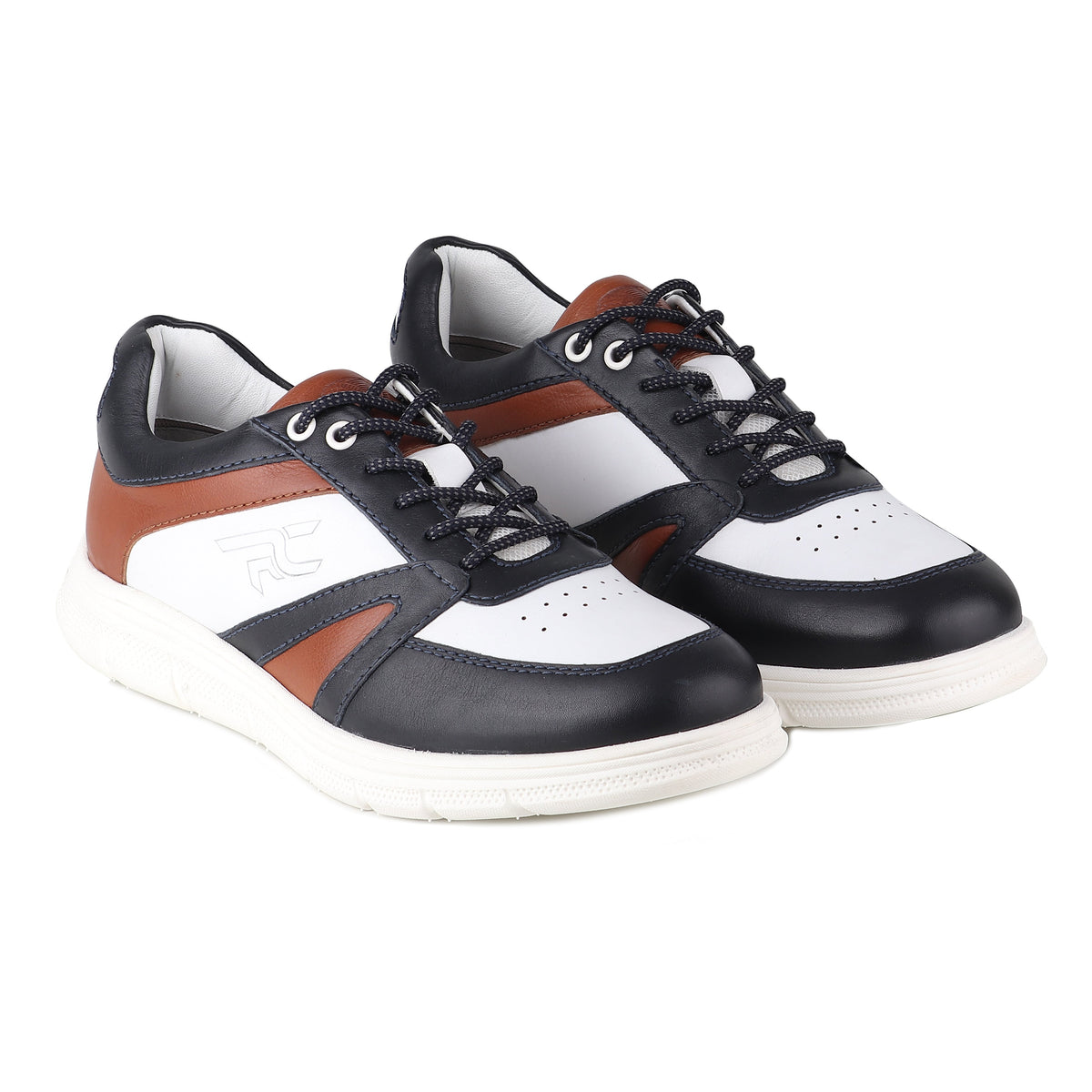 REDCHIEF White/Blue Leather Casual Derby for Men RC3950 157