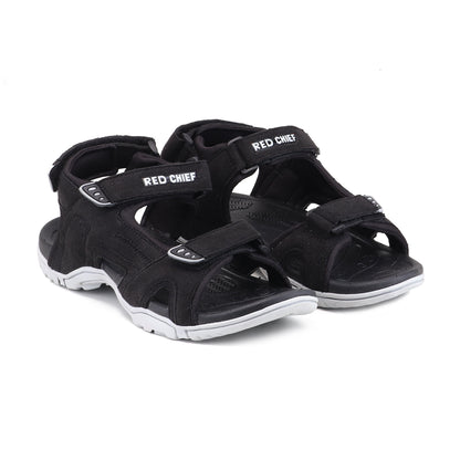 RC SPORTS Black Sandal for Men SM814 001