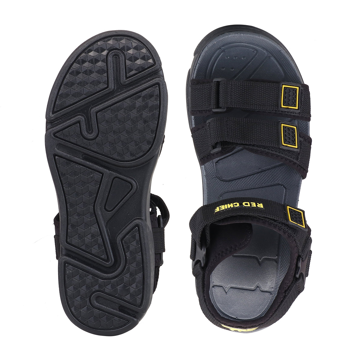 RC SPORTS Black Sandal for Men SM813 001