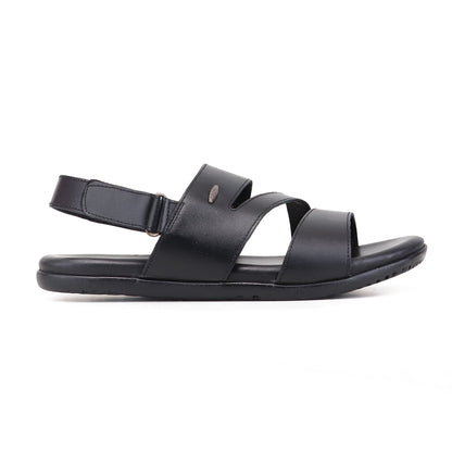 RED CHIEF Black Leather Sandal for Men RC851 001