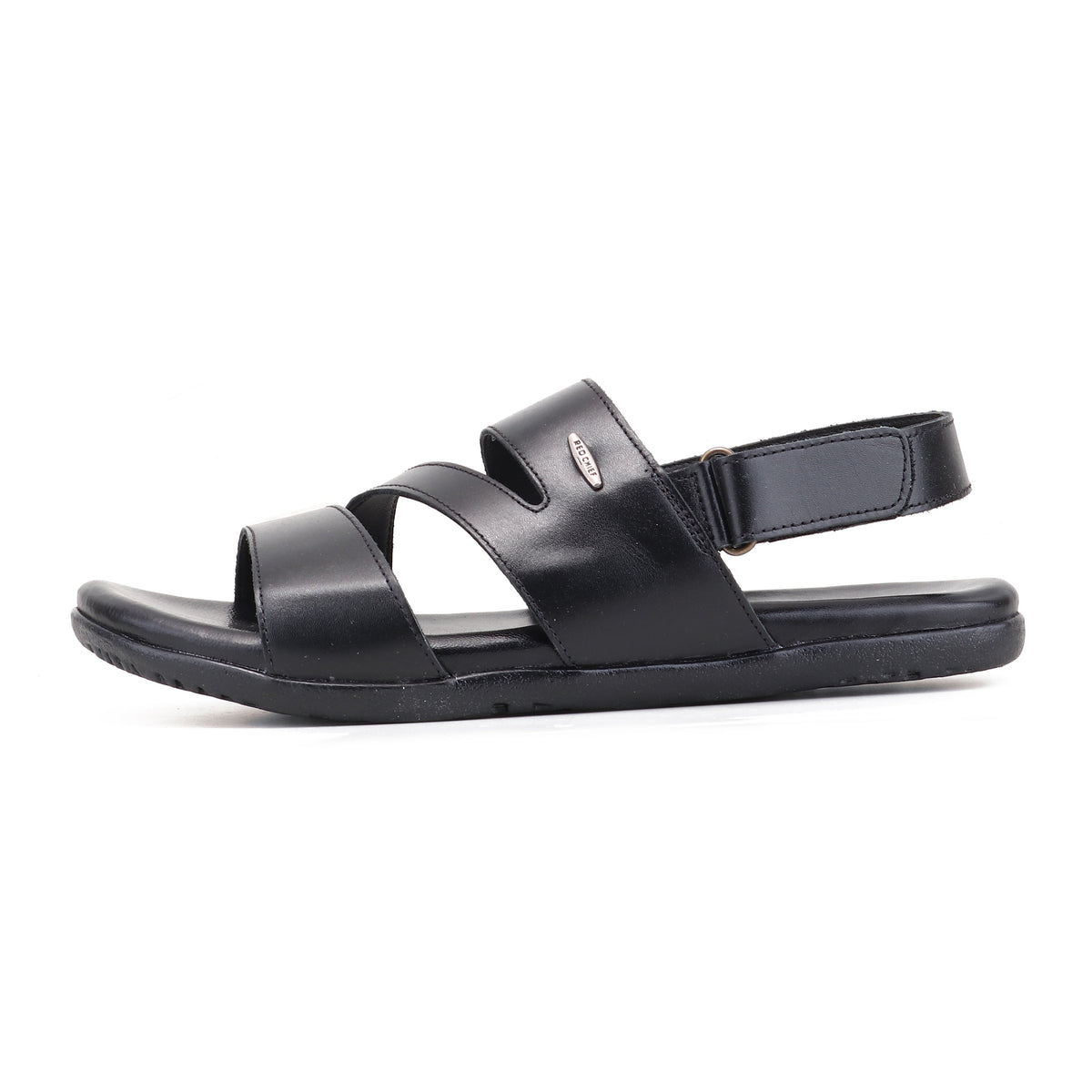 RED CHIEF Black Leather Sandal for Men RC851 001