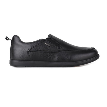 RED CHIEF Black Leather Casual Shoes for Men RC2216 001