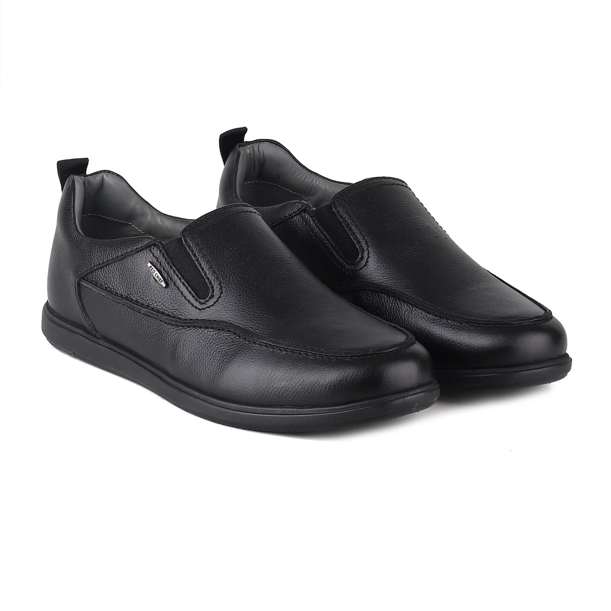 RED CHIEF Black Leather Casual Shoes for Men RC2216 001