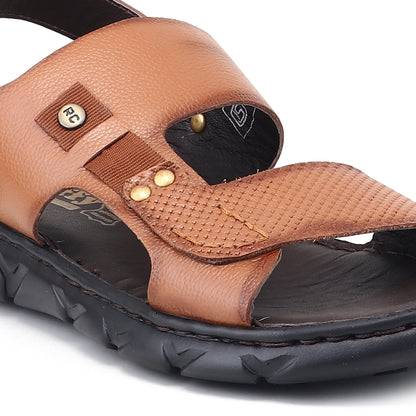 RED CHIEF Tan Leather Sandal for Men RC4087 006