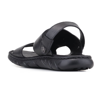 RED CHIEF Black Leather Sandal for Men RC4087 001