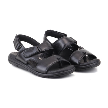 RED CHIEF Black Leather Sandal for Men RC4036-A 001