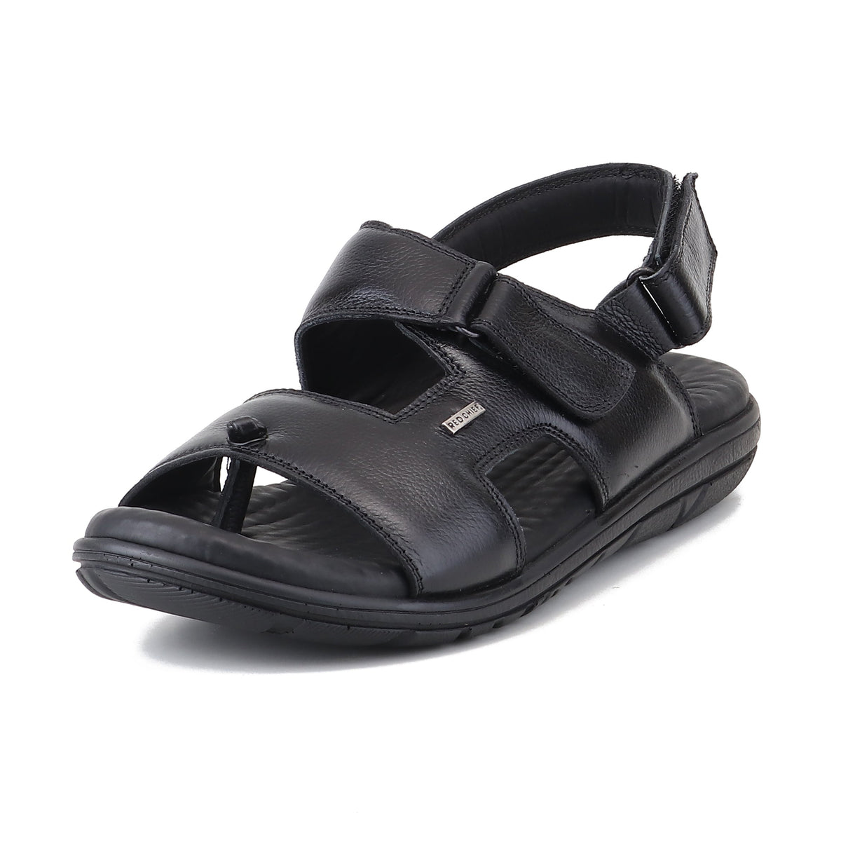 RED CHIEF Black Leather Sandal for Men RC4036-A 001