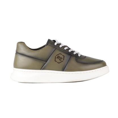 REDCHIEF Olive Leather Casual Oxford for Men RC3949 124