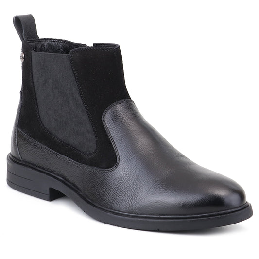 Red Chief Men's Black Leather Chelsea Boots |RC4148 001