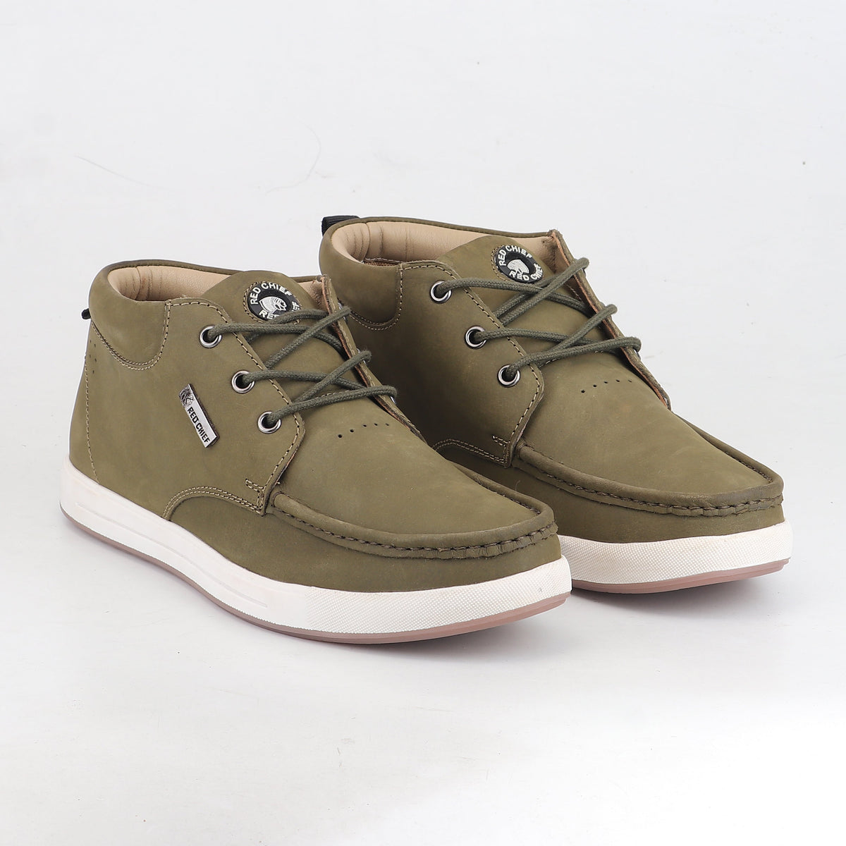 Red Chief Olive Casual Boot Shoes for Men RC4060 124