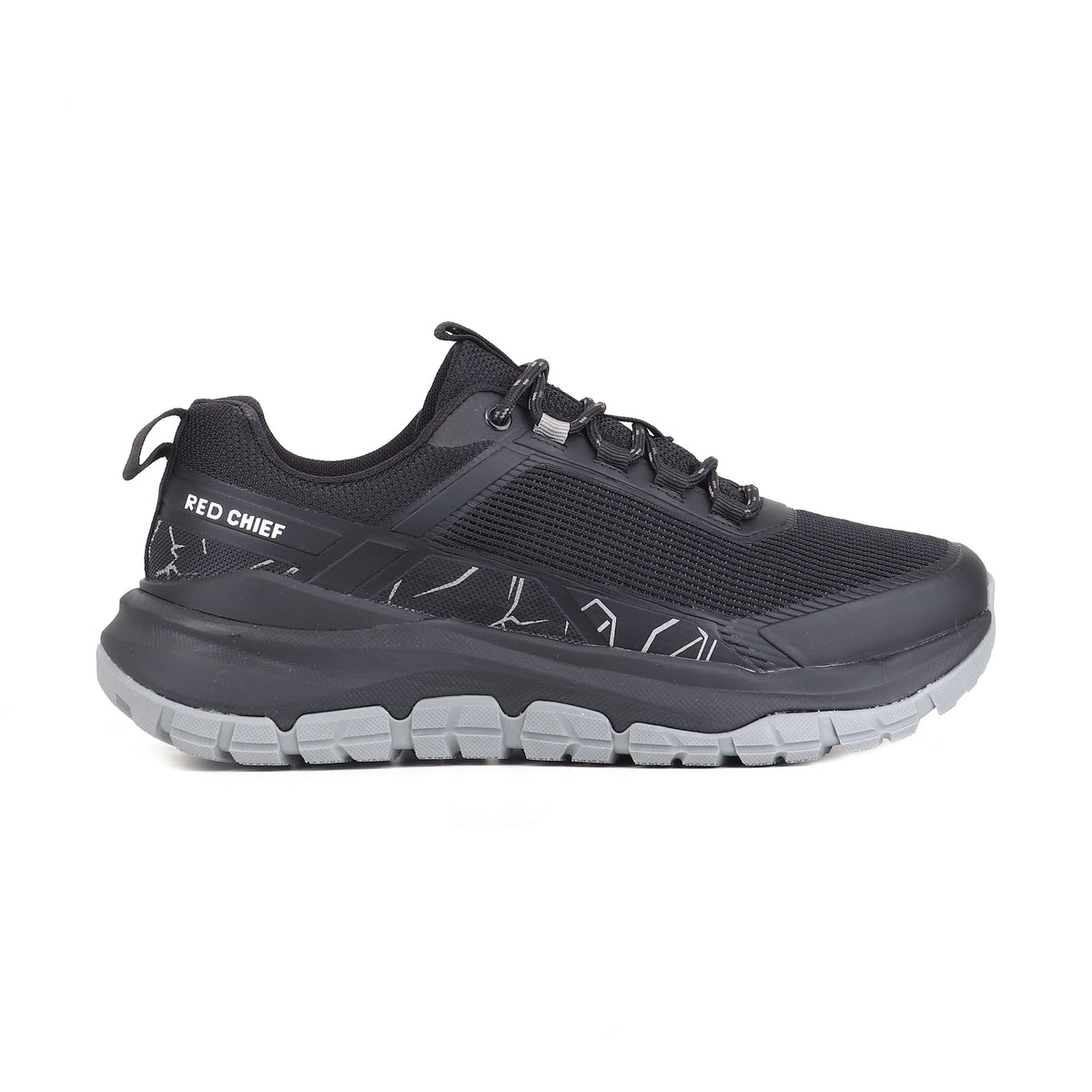Red Chief Sports Black Color & Low Ankle Lace-Up Comfortable Hiker Shoes for Men |H20044 001