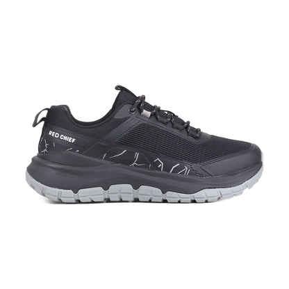 Red Chief Sports Black Color & Low Ankle Lace-Up Comfortable Hiker Shoes for Men |H20044 001