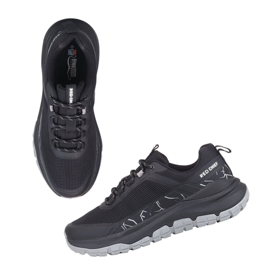 Red Chief Sports Black Color & Low Ankle Lace-Up Comfortable Hiker Shoes for Men |H20044 001