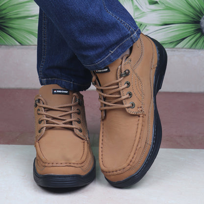 Red Chief Genuine Leather Low Ankle Lace Up Casual Fit Shoes For Men |RC1211 022