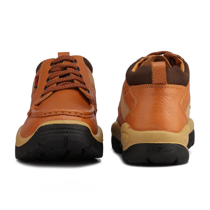 Red Chief RC2051-D  107 Men's Genuine Leather Low-Ankle Casual Shoes – Elephant Tan Color