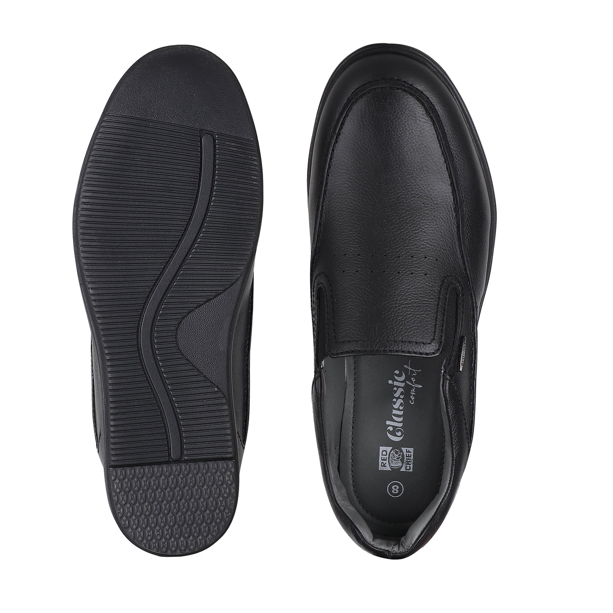 RED CHIEF Black Leather Casual Shoes for Men RC2216 001