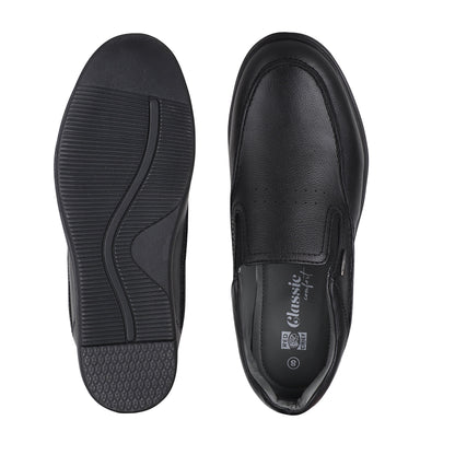 RED CHIEF Black Leather Casual Shoes for Men RC2216 001