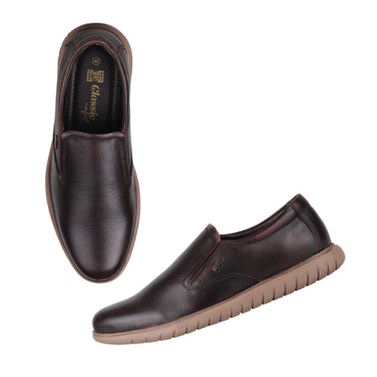 RED CHIEF Brown Leather Casual Shoes for Men RC25025 003