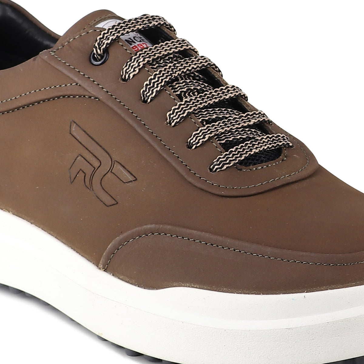RED CHIEF Olive Leather Casual Shoes for Men RC2559 124