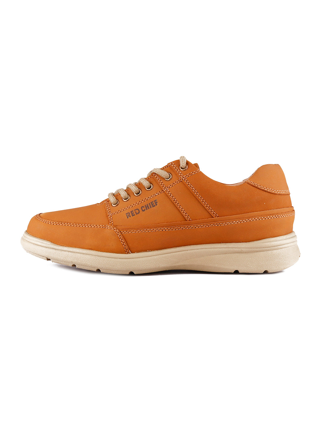 Red Chief Genuine Leather Low Ankle Lace Up Casual Sneaker Shoes For Men |RC3488 022