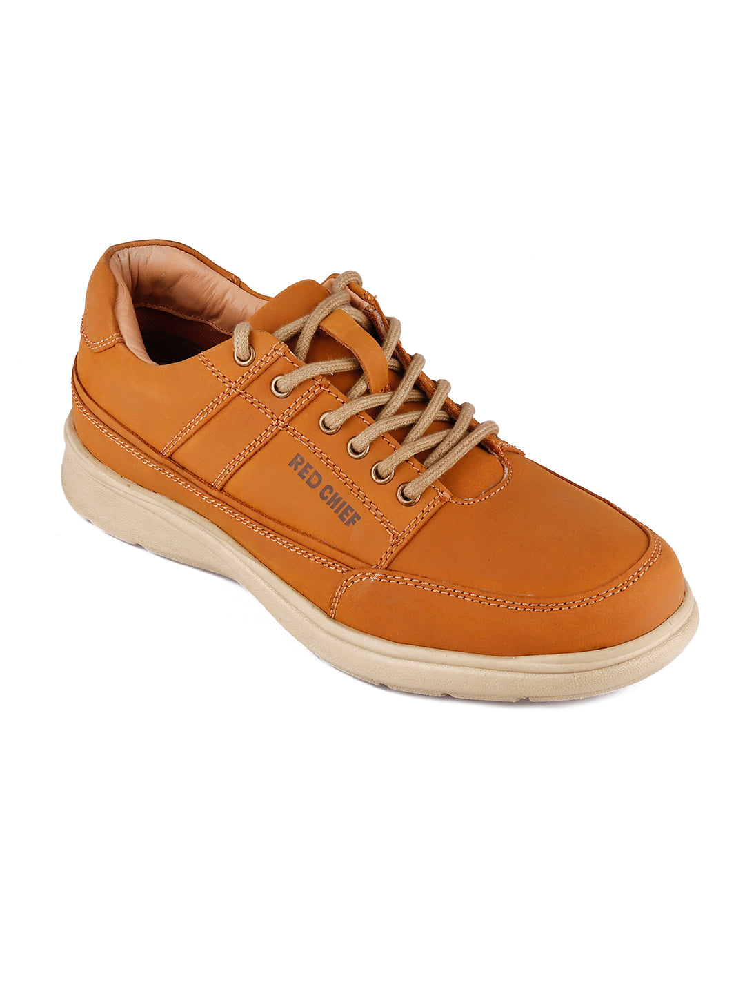 Red Chief Genuine Leather Low Ankle Lace Up Casual Sneaker Shoes For Men |RC3488 022