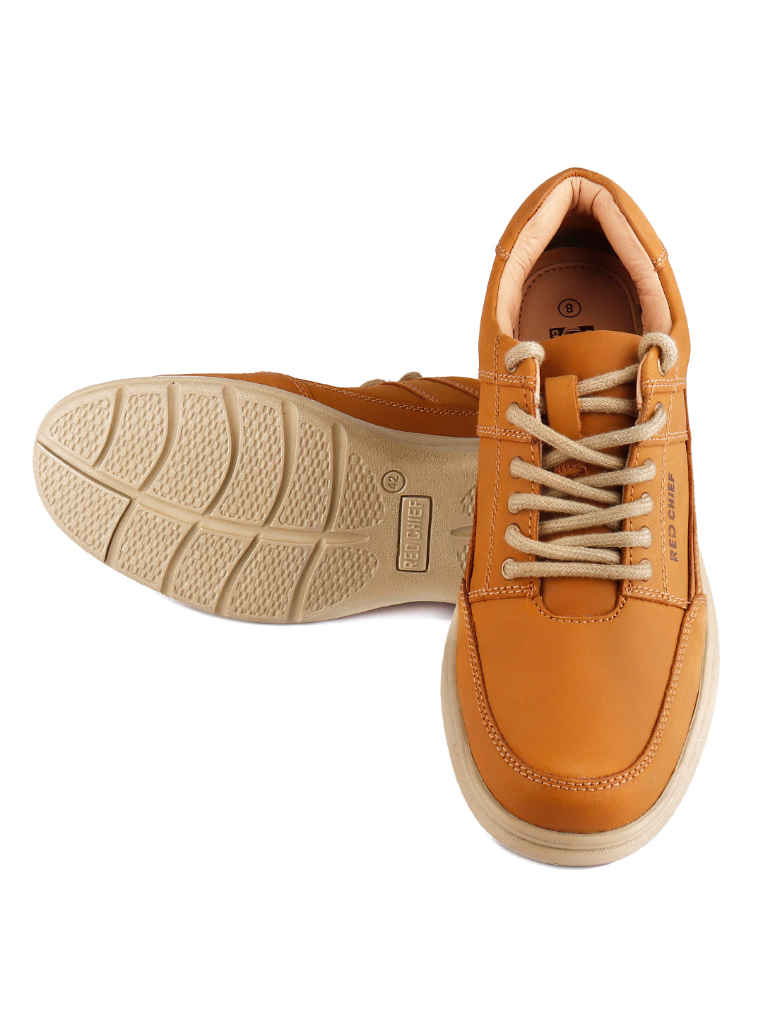 Red Chief Genuine Leather Low Ankle Lace Up Casual Sneaker Shoes For Men |RC3488 022
