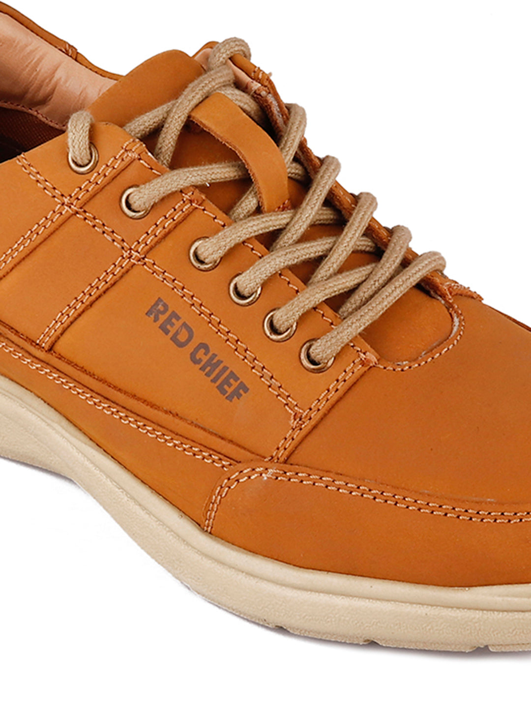 Red Chief Genuine Leather Low Ankle Lace Up Casual Sneaker Shoes For Men |RC3488 022