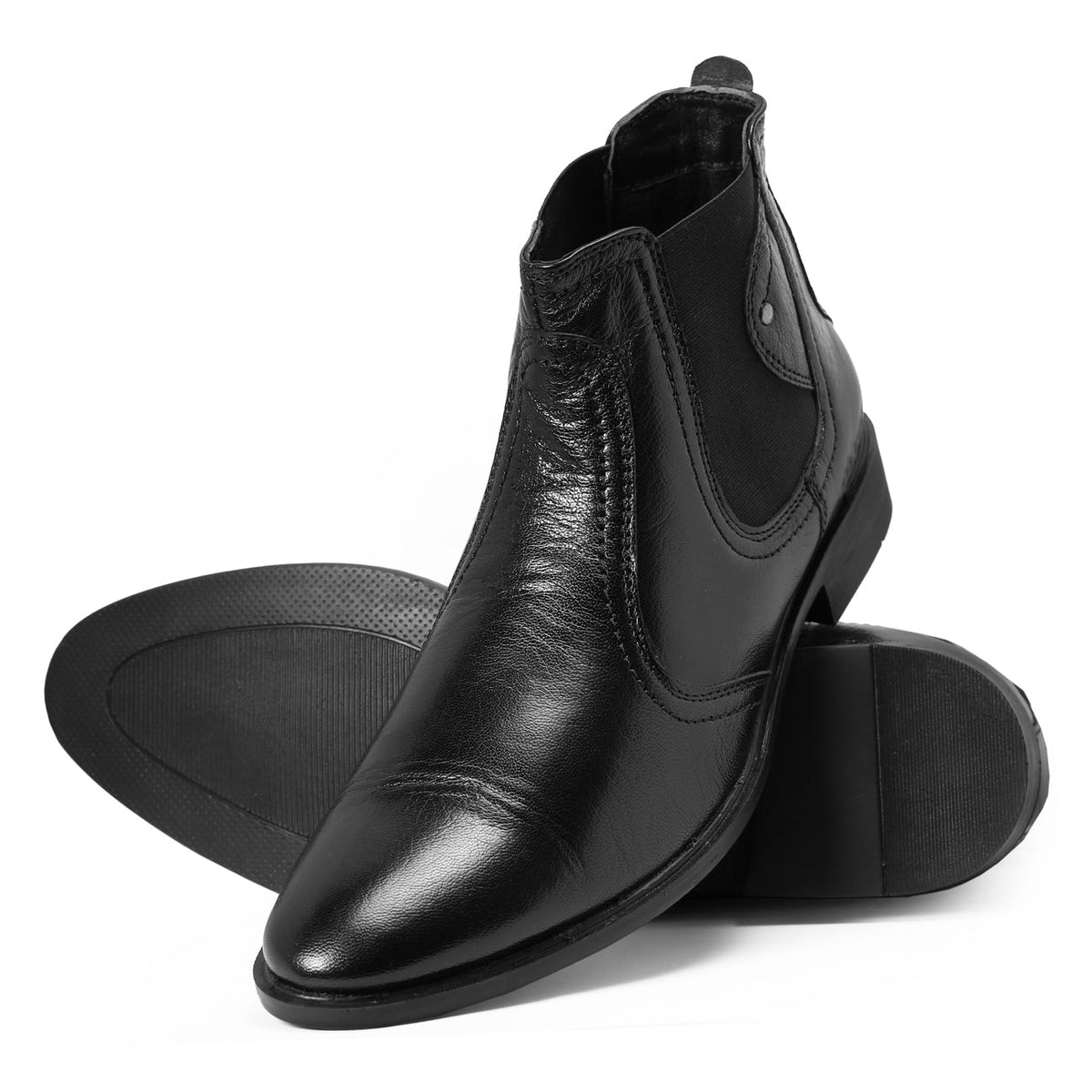 Red Chief Black Formal Chelsea Boot Shoes for Men RC3498 001