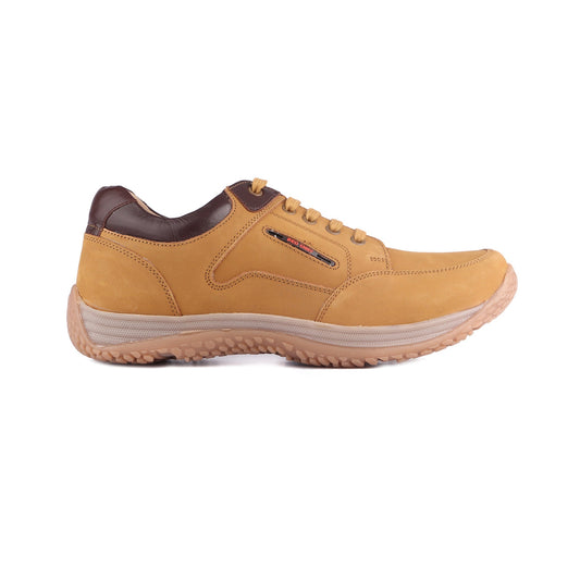Red Chief Men's RC3520 022 Genuine Leather Lace-Up Casual Shoes | Low-Ankle Comfort Fit with Rust Color