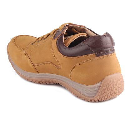 Red Chief Men's RC3520 022 Genuine Leather Lace-Up Casual Shoes | Low-Ankle Comfort Fit with Rust Color