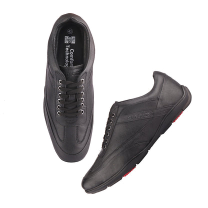 RED CHIEF Black Leather Casual Shoes for Men RC3754 001