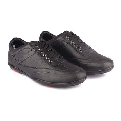 RED CHIEF Black Leather Casual Shoes for Men RC3754 001