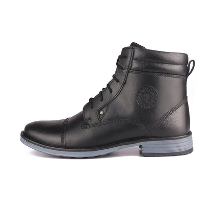 Red Chief Genuine Leather High Ankle Lace Up Black Casual Boot For Men |RC3771 001