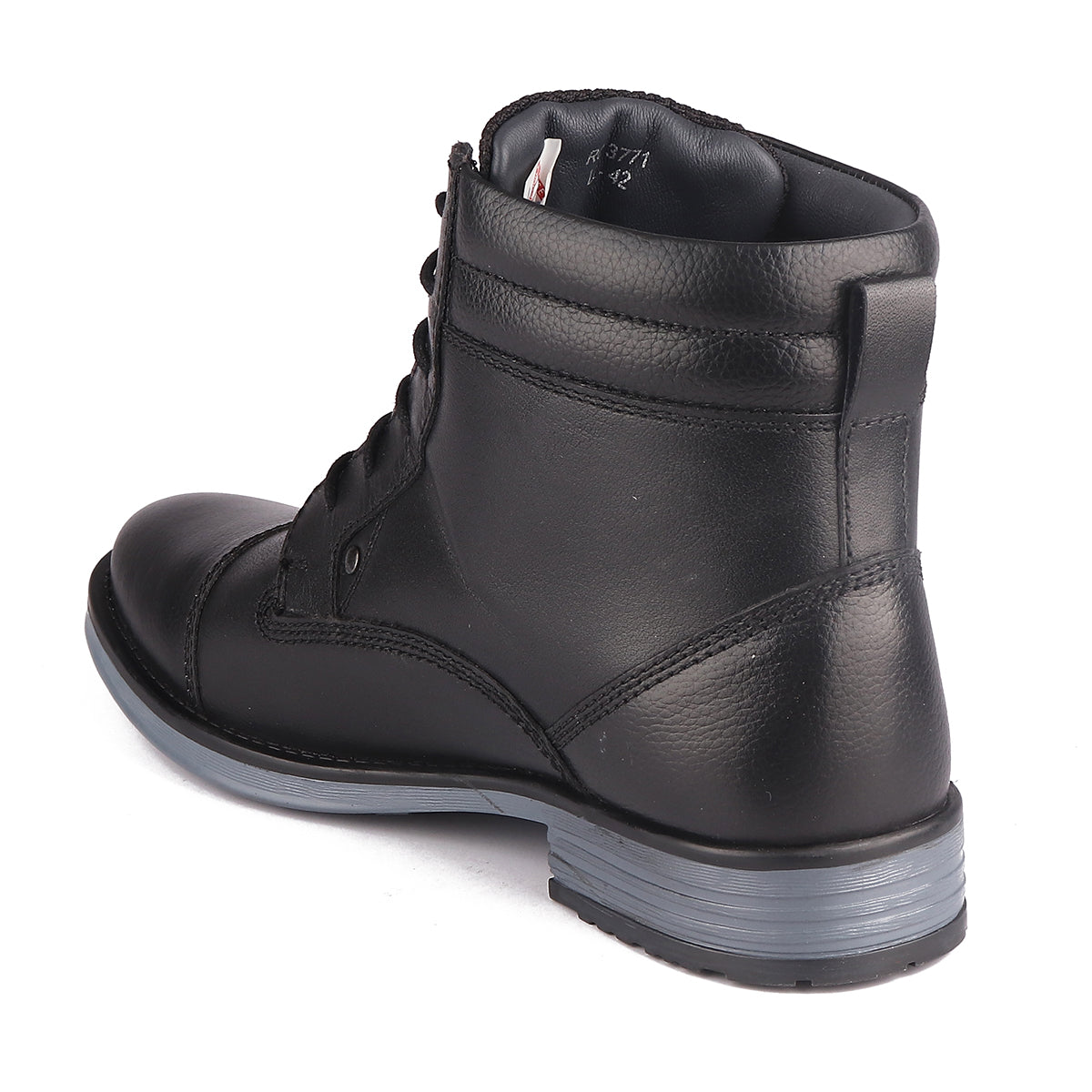Red Chief Genuine Leather High Ankle Lace Up Black Casual Boot For Men |RC3771 001