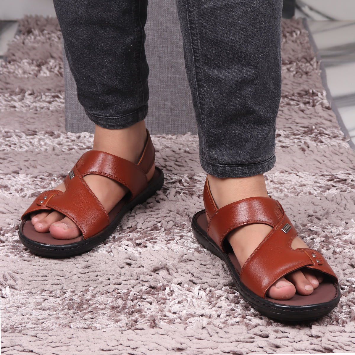 Red Chief Tan Sandal for Men RC3789 006