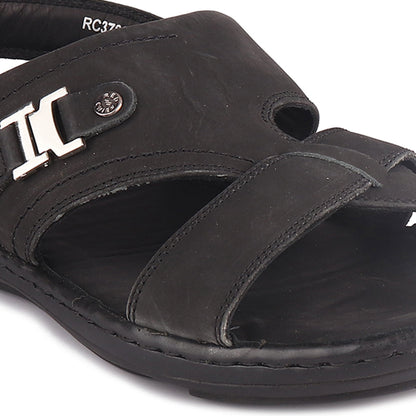 Red Chief Black Sandal for Men RC3790 001