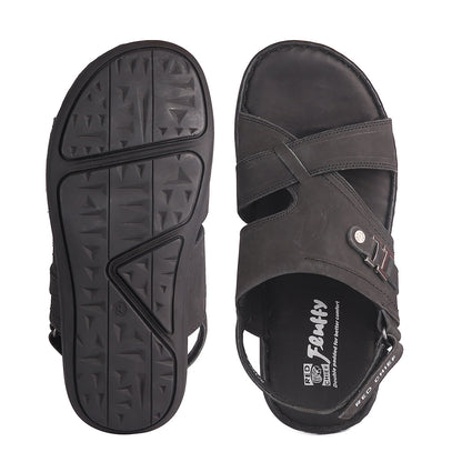 Red Chief Black Sandal for Men RC3790 001
