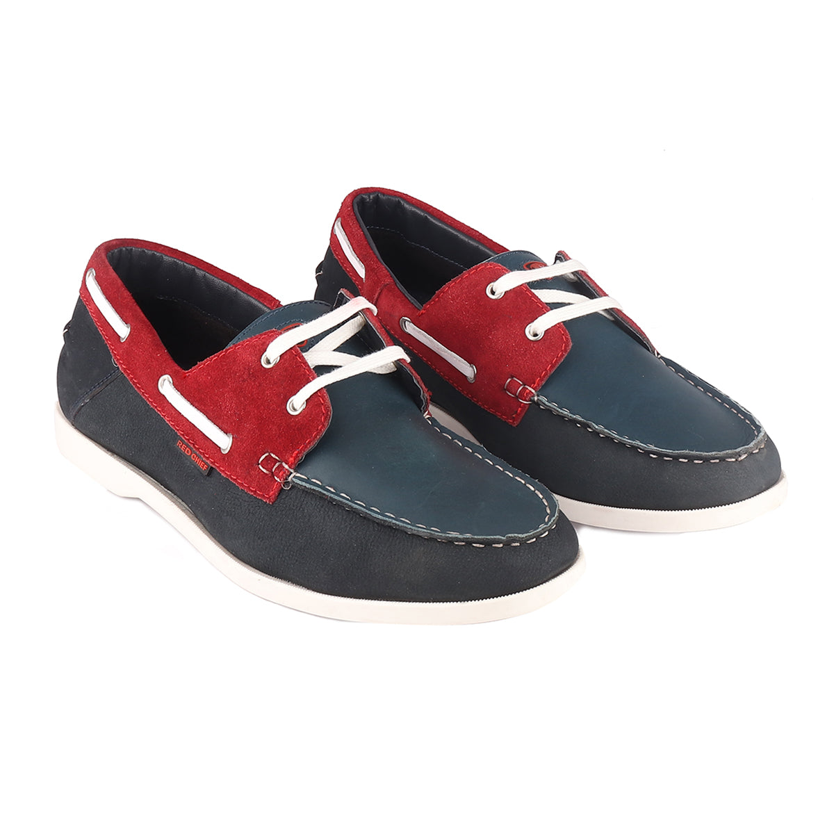 Red Chief Blue & Red Casual Boat Shoes for Men RC3800 181