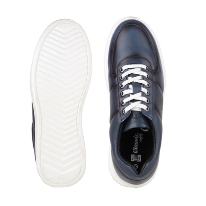 REDCHIEF Blue Leather Casual Oxford for Men RC3949 002