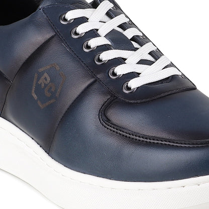 REDCHIEF Blue Leather Casual Oxford for Men RC3949 002