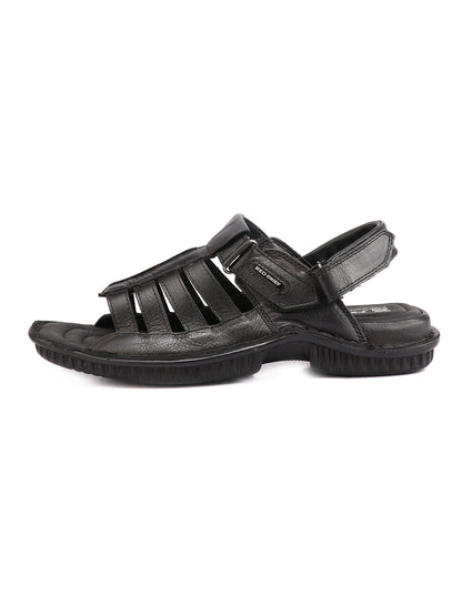 Red Chief Black Sandal for Men RC7018 001