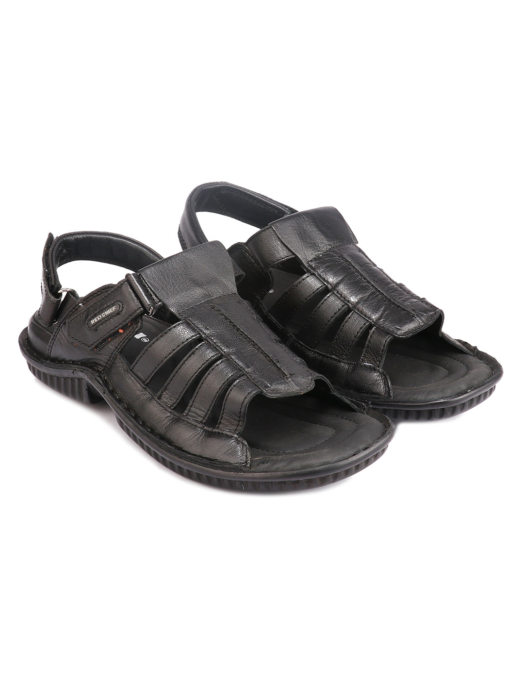 Red Chief Black Sandal for Men RC7018 001