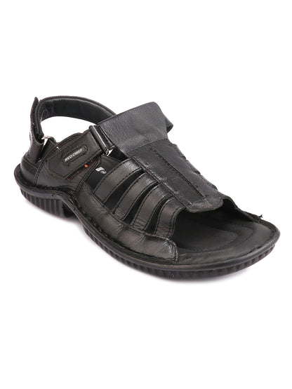 Red Chief Black Sandal for Men RC7018 001