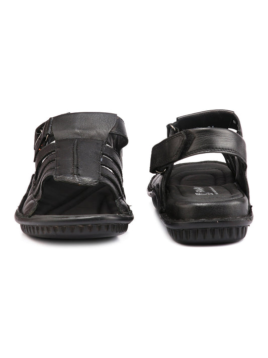 Red Chief Black Sandal for Men RC7018 001