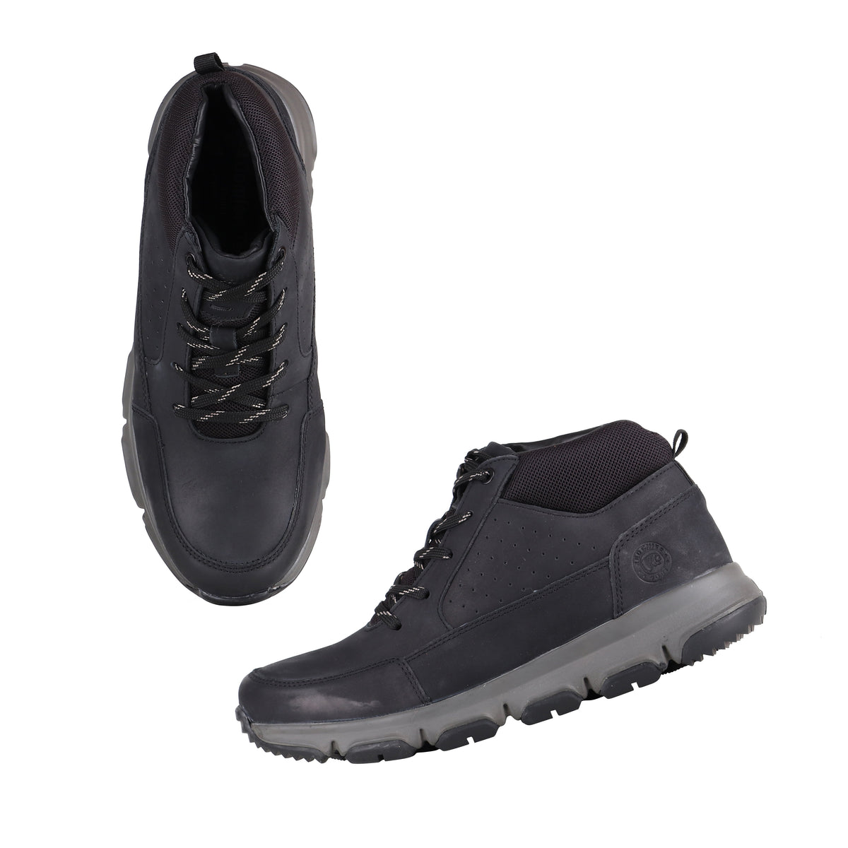 Red Chief Genuine Leather Low Ankle Lace Up Black Casual Shoes For Men |RC9300 001