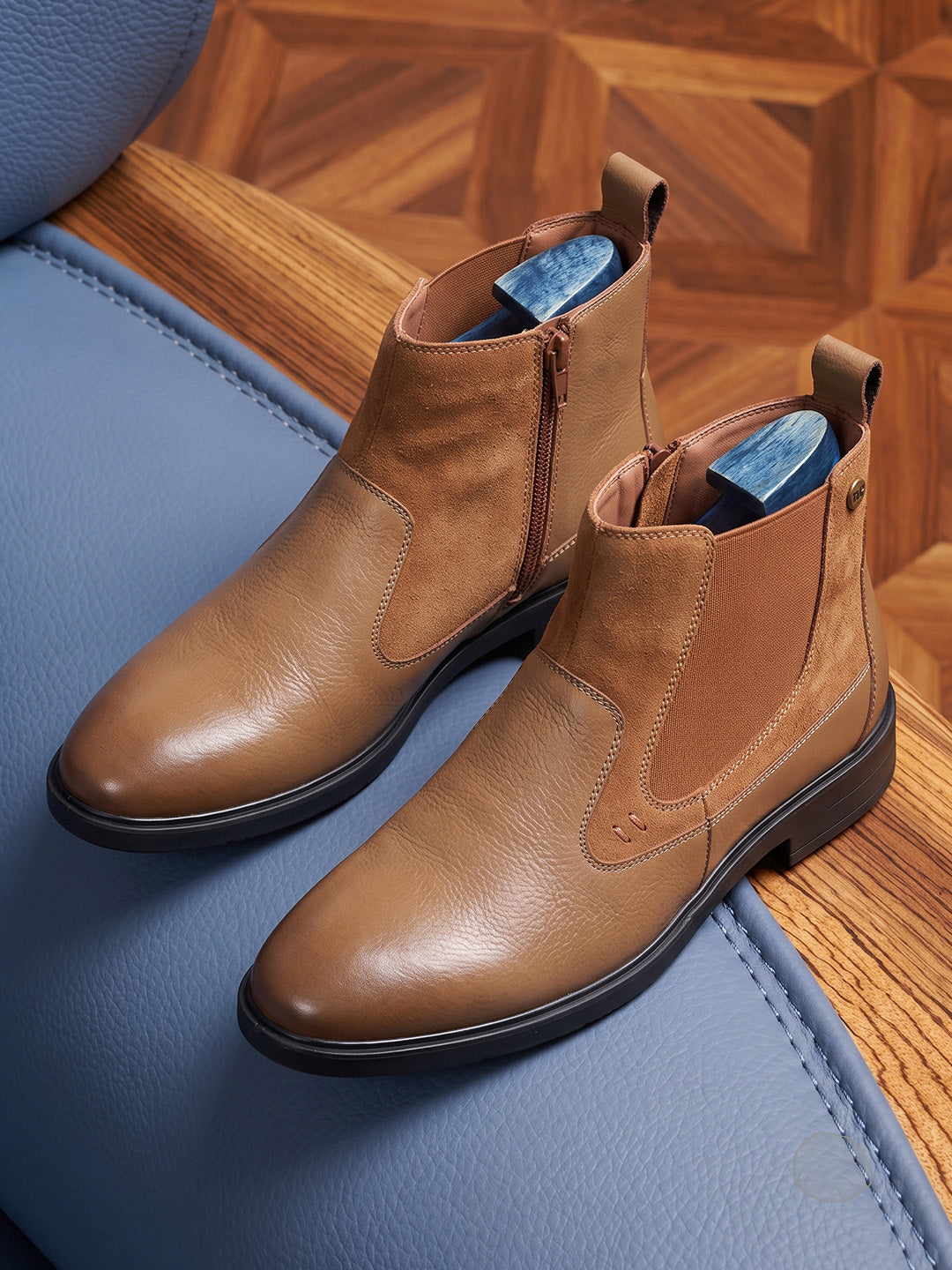 Red Chief Men's Tan Leather Chelsea Boots |RC4148 006